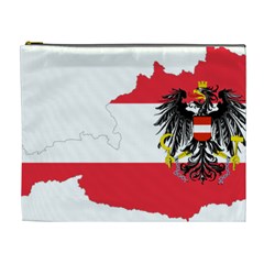 Flag Map Of Austria  Cosmetic Bag (xl) by abbeyz71