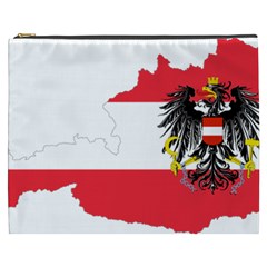 Flag Map Of Austria  Cosmetic Bag (xxxl) by abbeyz71