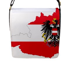 Flag Map Of Austria  Flap Closure Messenger Bag (l) by abbeyz71