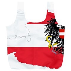 Flag Map Of Austria  Full Print Recycle Bag (xl) by abbeyz71