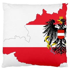 Flag Map Of Austria  Standard Flano Cushion Case (one Side) by abbeyz71