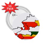 Austrian States Flag Map 2.25  Buttons (10 pack)  Front