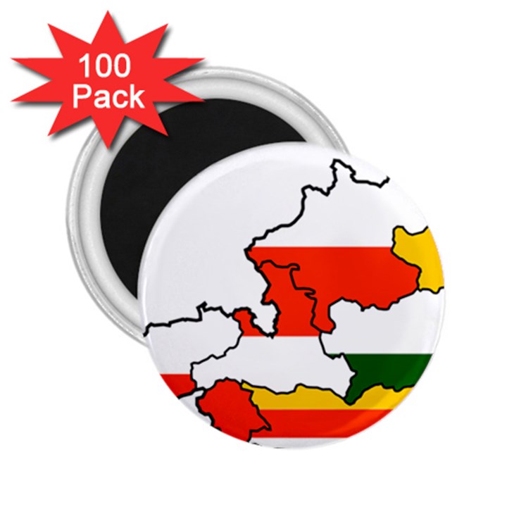 Austrian States Flag Map 2.25  Magnets (100 pack) 