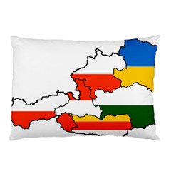 Austrian States Flag Map Pillow Case by abbeyz71