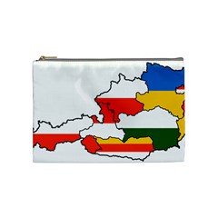 Austrian States Flag Map Cosmetic Bag (medium) by abbeyz71