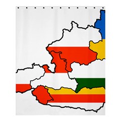 Austrian States Flag Map Shower Curtain 60  X 72  (medium)  by abbeyz71