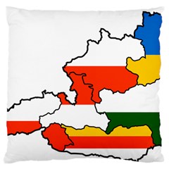 Austrian States Flag Map Standard Flano Cushion Case (one Side) by abbeyz71