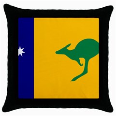 Proposed All Australian Flag Throw Pillow Case (black) by abbeyz71