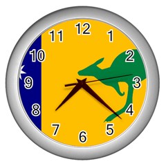 Proposed All Australian Flag Wall Clock (silver) by abbeyz71