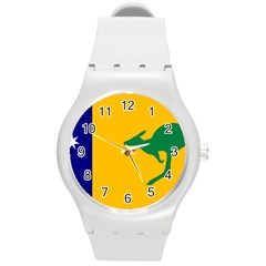 Proposed All Australian Flag Round Plastic Sport Watch (m) by abbeyz71