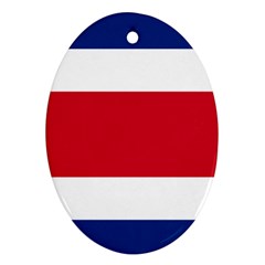 National Flag Of Costa Rica Oval Ornament (two Sides) by abbeyz71