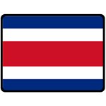 National Flag of Costa Rica Double Sided Fleece Blanket (Large)  80 x60  Blanket Front