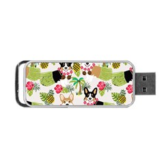 Corgis Hula Pattern Portable Usb Flash (one Side) by Sapixe