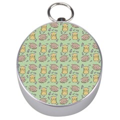 Hamster Pattern Silver Compasses by Sapixe
