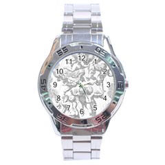 Angel Line Art Religion Angelic Stainless Steel Analogue Watch