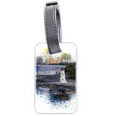 Lighthouse Art Sea Ocean Vintage Luggage Tag (two Sides)