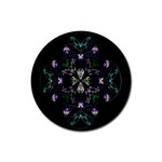 Fractal Fractal Art Texture Rubber Coaster (Round)  Front