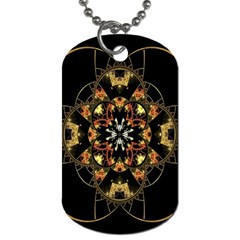 Fractal Stained Glass Ornate Dog Tag (One Side)