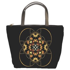 Fractal Stained Glass Ornate Bucket Bag