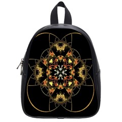 Fractal Stained Glass Ornate School Bag (Small)