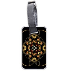 Fractal Stained Glass Ornate Luggage Tag (one side)