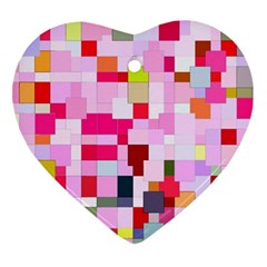 The Framework Paintings Square Heart Ornament (two Sides)