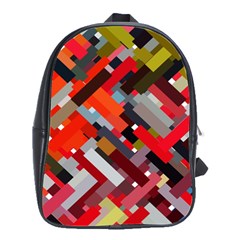 Maze Mazes Fabric Fabrics Color School Bag (large) by Sapixe