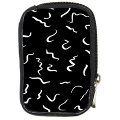 Scribbles Lines Drawing Picture Compact Camera Leather Case