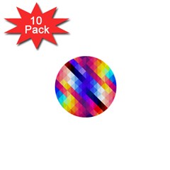 Abstract Background Colorful Pattern 1  Mini Buttons (10 pack) 