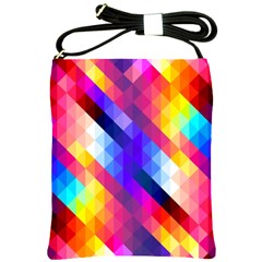 Abstract Background Colorful Pattern Shoulder Sling Bag