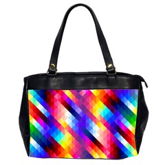 Abstract Background Colorful Pattern Oversize Office Handbag (2 Sides)