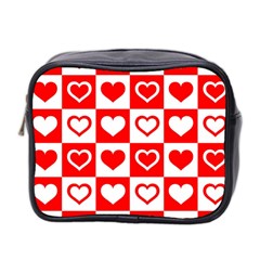 Background Card Checker Chequered Mini Toiletries Bag (two Sides) by Sapixe