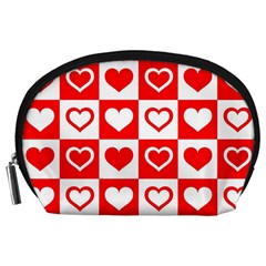 Background Card Checker Chequered Accessory Pouch (large)