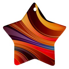 Abstract Colorful Background Wavy Star Ornament (two Sides)