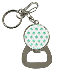 Plant Pattern Green Leaf Flora Bottle Opener Key Chain