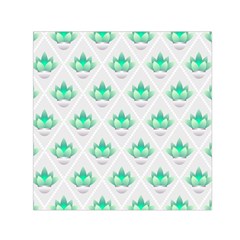 Plant Pattern Green Leaf Flora Small Satin Scarf (square) by Sapixe