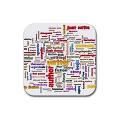 Writing Author Motivation Words Rubber Coaster (square) 