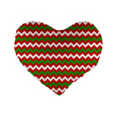 Christmas Paper Scrapbooking Pattern Standard 16  Premium Heart Shape Cushions by Sapixe