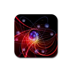 Physics Quantum Physics Particles Rubber Coaster (square)  by Sapixe