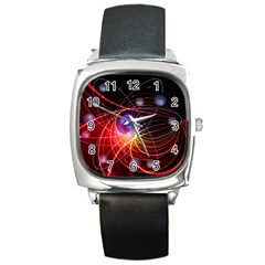 Physics Quantum Physics Particles Square Metal Watch by Sapixe