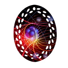 Physics Quantum Physics Particles Oval Filigree Ornament (two Sides)