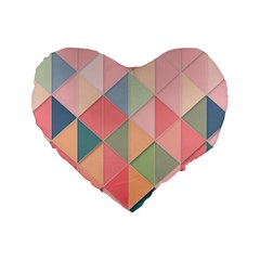 Background Geometric Triangle Standard 16  Premium Heart Shape Cushions