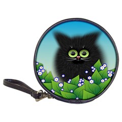 Kitten Black Furry Illustration Classic 20-cd Wallets by Sapixe