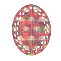 Colorful Background Abstract Oval Filigree Ornament (two Sides) by Sapixe