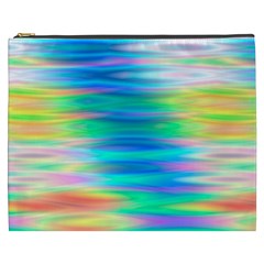 Wave Rainbow Bright Texture Cosmetic Bag (xxxl) by Sapixe