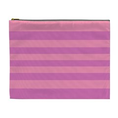 Pink Stripes Striped Design Pattern Cosmetic Bag (xl) by Sapixe