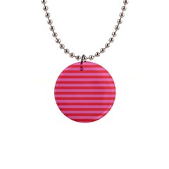 Stripes Striped Design Pattern 1  Button Necklace by Sapixe