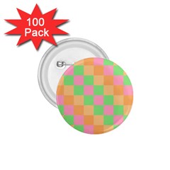 Checkerboard Pastel Squares 1 75  Buttons (100 Pack)  by Sapixe