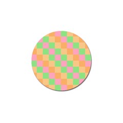 Checkerboard Pastel Squares Golf Ball Marker