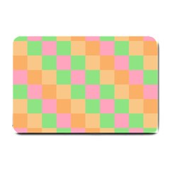 Checkerboard Pastel Squares Small Doormat 